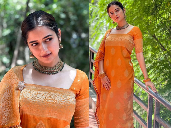 Alluring Ashika Rangnath In Traditional Attire